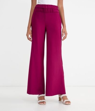 Pantalón Flare Liso con Bolsillo