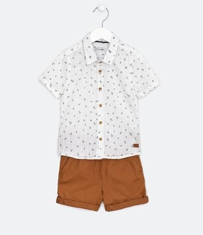 Conjunto Infantil Camisa Estampada y Bermuda - Tam 1 a 5 años 1