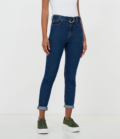 Pantalón Jeans Mom con Cinto 1
