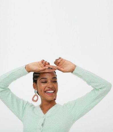 Cardigan con Pelitos y Botones de Punto 3