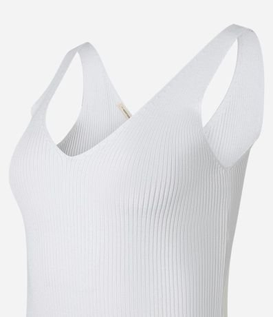 Blusa Musculosa en Tejido de Punto Acanelada 6