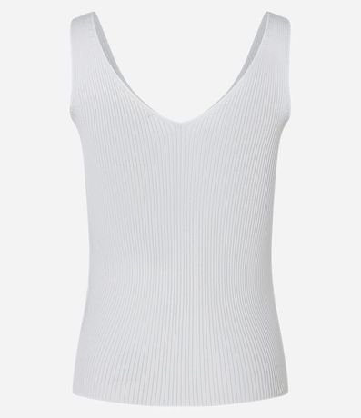 Blusa Musculosa en Tejido de Punto Acanelada 7