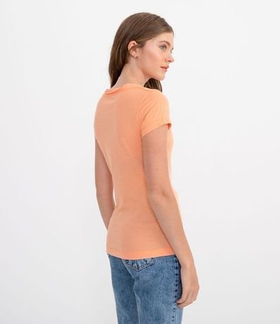 Blusa Básica en Algodón con Manga Corta y Bolsillo Pequeño 2