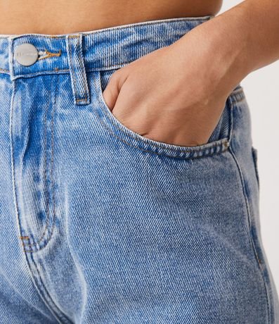 Short Mom Jeans Liso con Cinturón de Cordón 4