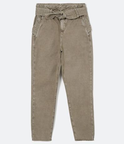 Pantalón Clochard Liso con Cinto y Bolsillos 5