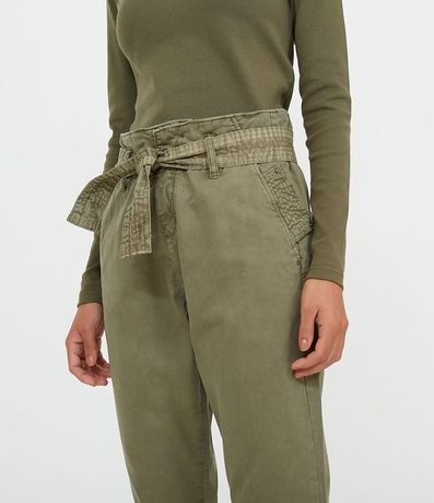 Pantalón Clochard Liso con Cinto y Bolsillos 3