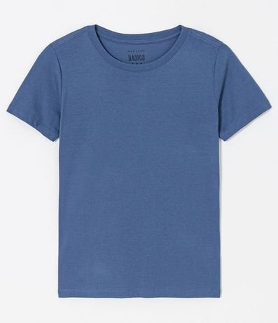Blusa Alargada Básica en Algodón con Cuello Redondo y Manga Corta 5