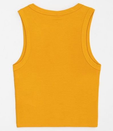 Blusa Cropped sin Manga en Ribana con Cuello Redondo 5