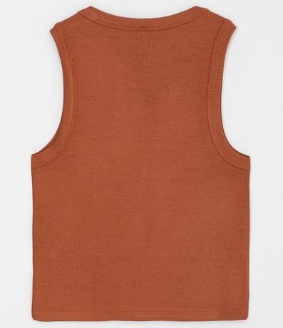 Blusa Cropped sin Manga en Ribana con Cuello Redondo 5