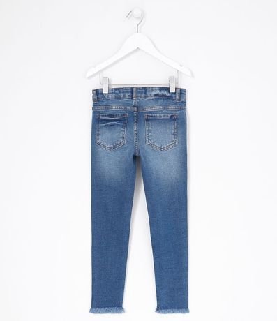 Pantalón Jeans Infantil Liso con Terminación Gastada - Talle 5 a 14 años 2