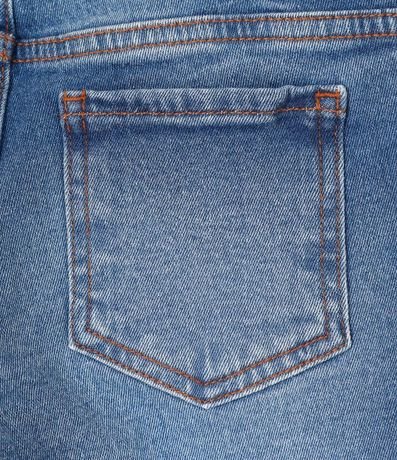 Pantalón Jeans Infantil Liso con Terminación Gastada - Talle 5 a 14 años 5