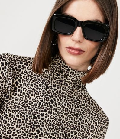 Blusa Animal Print con Cuello Alto 4