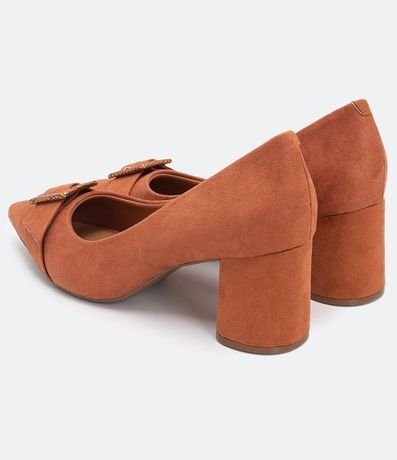 Zapato con Hebilla y Taco Bloque Satinato 3