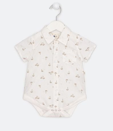 Body Camisa Infantil Estampado de Cocoteros - Talle 0 a 18 meses 1