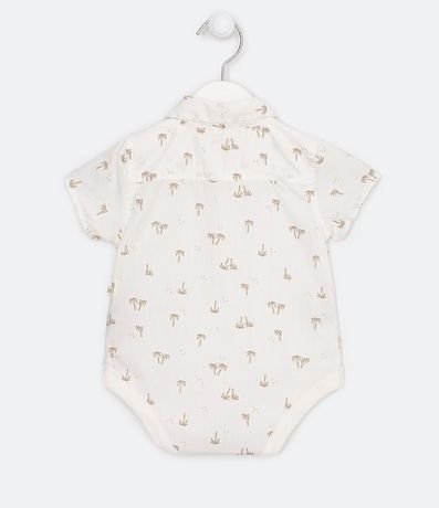 Body Camisa Infantil Estampado de Cocoteros - Talle 0 a 18 meses 2