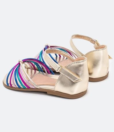 Sandalia Infantil Metalizada con Tirantes de Colores 3