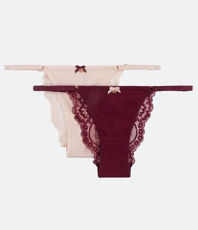 Kit con 2 Bikinis String Back Lace 1
