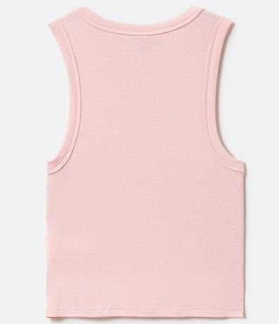 Blusa Cropped sin Manga en Ribana con Cuello Redondo 7