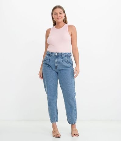Blusa Cropped sin Manga en Ribana con Cuello Redondo 5