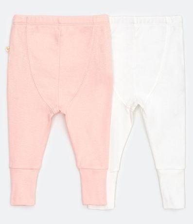 Kit 02 Pantalones Infantil sin Estampado - Talle RN a 18 meses 2
