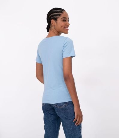 Blusa Básica en Algodón con Escote V y Manga Corta 2