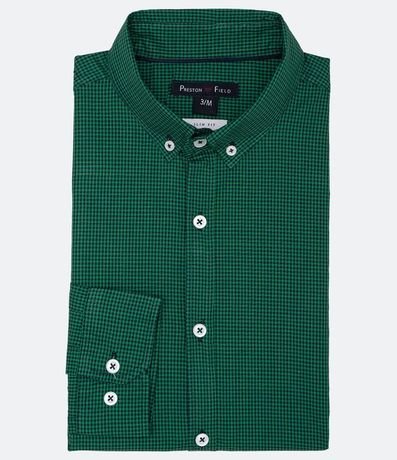 Camisa Slim Fit Manga Larga Estampa Cuadrillé 2