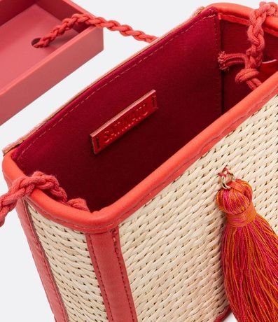 Cartera Transversal Paja con Tapa en Acrilico Satinato 4