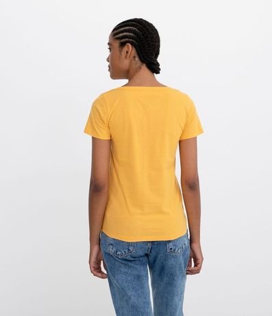 Remera en Algodón con Cuello V y Manga corta 2