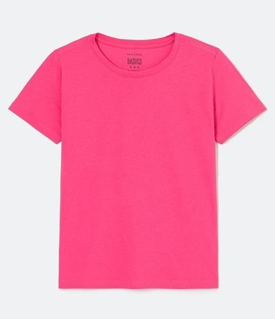 Blusa Alargada Básica en Algodón con Cuello Redondo y Manga Corta 5