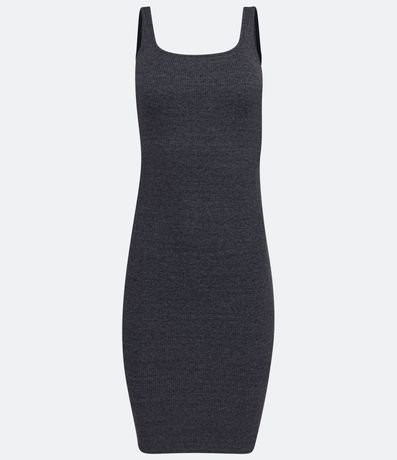 Vestido Midi Básico con Escote Cuadrado 6