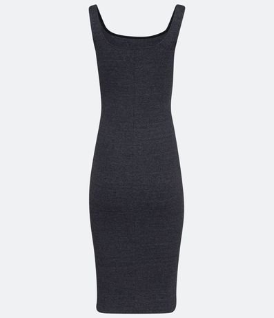 Vestido Midi Básico con Escote Cuadrado 8