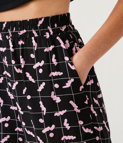 Short Runner en Viscosa Estampa Lombriz 4