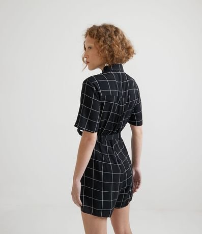 Enterito en Viscosa Estampado Cuadrillé Grid 2