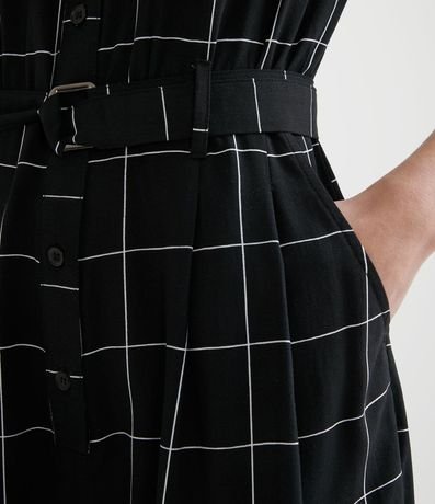 Enterito en Viscosa Estampado Cuadrillé Grid 4