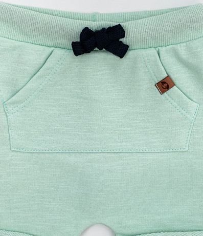 Conjunto Infantil Camiseta Estampada de Follaje y Bermuda Saruel - Tam 0 a 18 meses 6