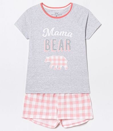 Pijama Short Doll Estampa Oso Mama Bear 1