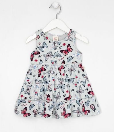 Vestido Infantil en Estampado de Mariposas - Talle 0 a 18 meses 1