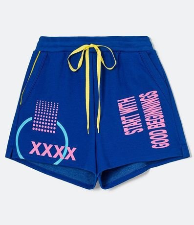 Short Algodón Estampa Frontal con Ajuste