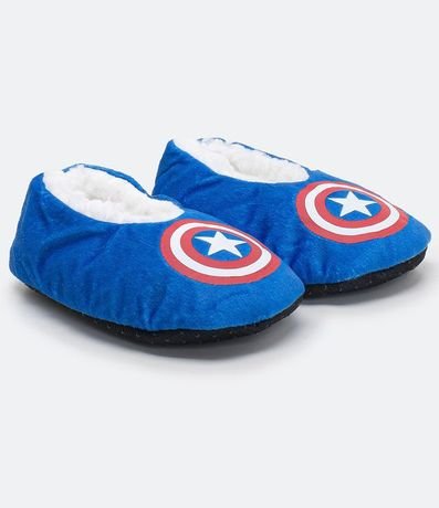 Pantunfla Zapatilla Infantil Fleece Estampado Capitán América - Talle P al G 1