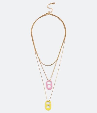 Collar 3 Camadas Pendiente Lacre