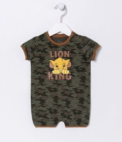 Mono Infantil Estampa Militar Simba Rey Leon Tam 0 a 18 meses 1