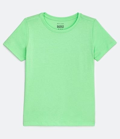 Blusa Alargada Básica en Algodón con Cuello Redondo y Manga Corta 5