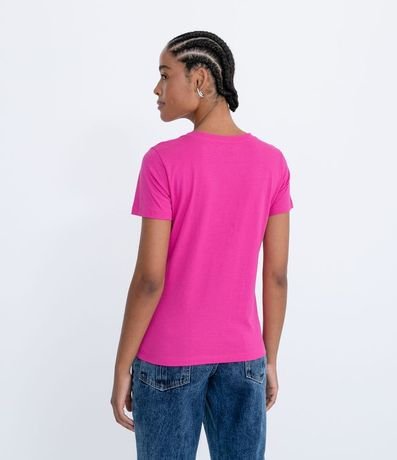 Blusa Alargada Básica en Algodón con Cuello Redondo y Manga Corta 2