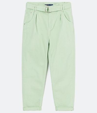 Pantalón Clochard en Sarga con Cinturón