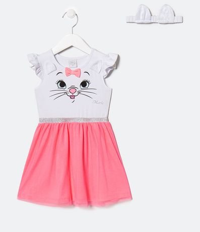 Vestido Infantil Estampa Gata Marie Tam 1 a 6 años 1