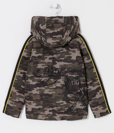 Campera Cortaviento Infantil Camuflaje con Estampado Jurassic World - Talle 5 a 14 años 2