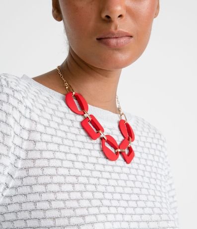 Blusa Manga Larga Abullonada en Tejido de Punto Texturizada 3