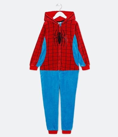 Mono Infantil en Fleece con Capucha Disfrace Spider Man - Tam 4 a 14 años 1