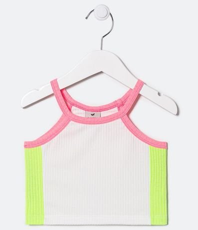 Musculosa Infantil Cropped Tricolor - Talle 5 a 14 años 1