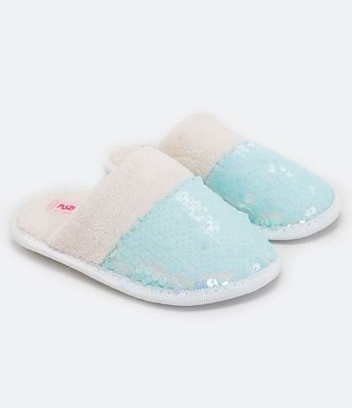 Pantufa Chanclas Infantil con Lentejuelas - Tam 29 a 36